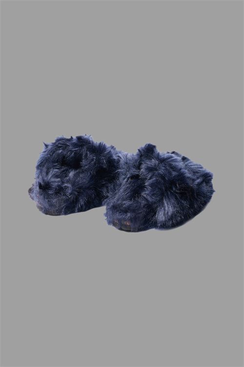 FUR SLIPPERS BLU